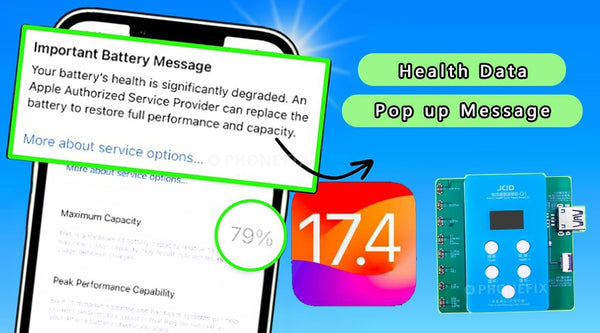 Modify iPhone Battery Health Under IOS17.4 System by Flashing