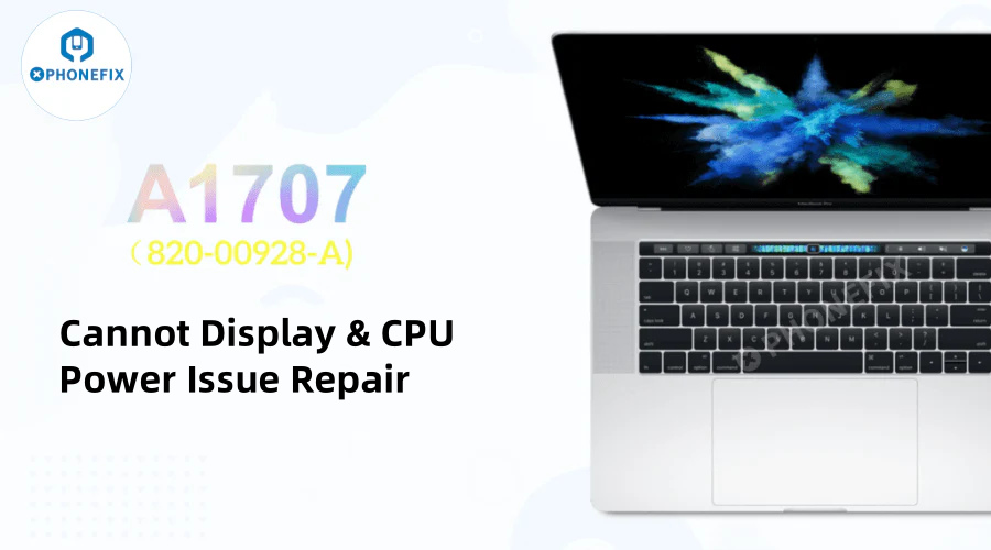 MacBook Pro A1707 repair service for display and CPU power issues, model 820-00928-A.