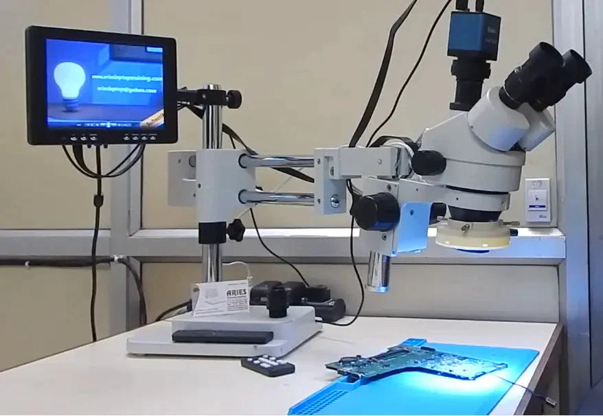 Choose Double Boom Stand Trinocular Microscope for iPhone Welding