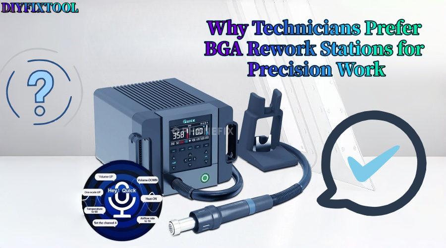 BGA rework station device with digital display and hot air gun for mobile phone repair