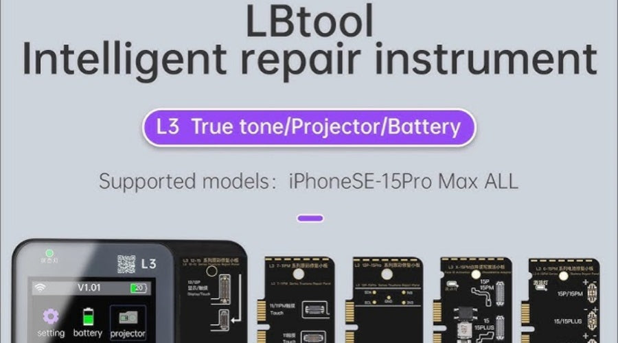 LBtool intelligent repair instrument for iPhone True Tone, projector, and battery testing