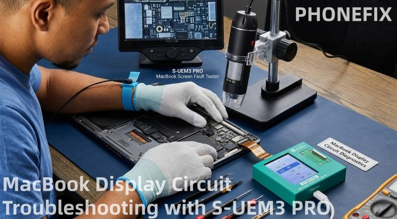 MacBook Display Circuit Troubleshooting with S-UEM3 PRO