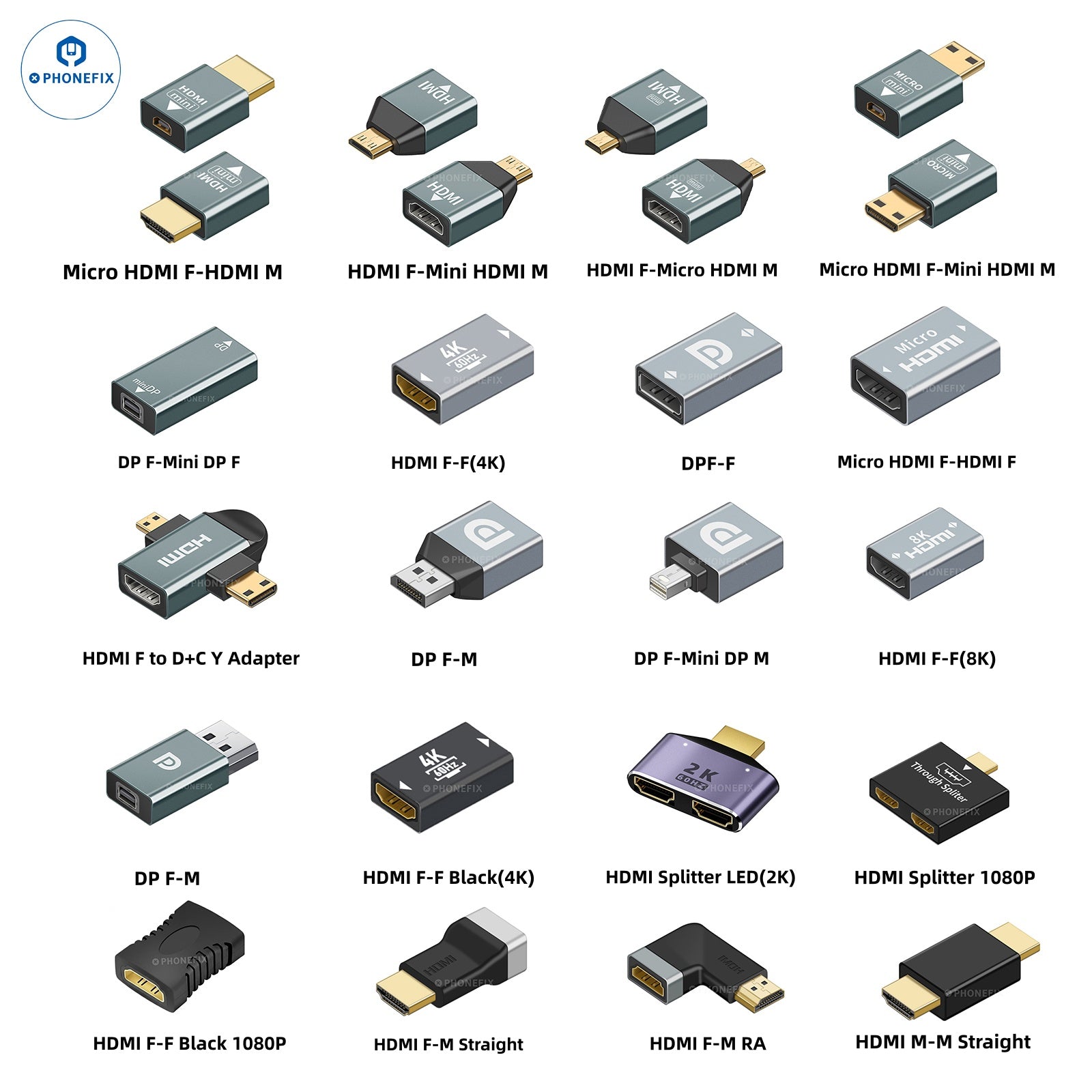 8K 60Hz DP1.4 DisplayPort Extension Adapter for DP Cable Extension