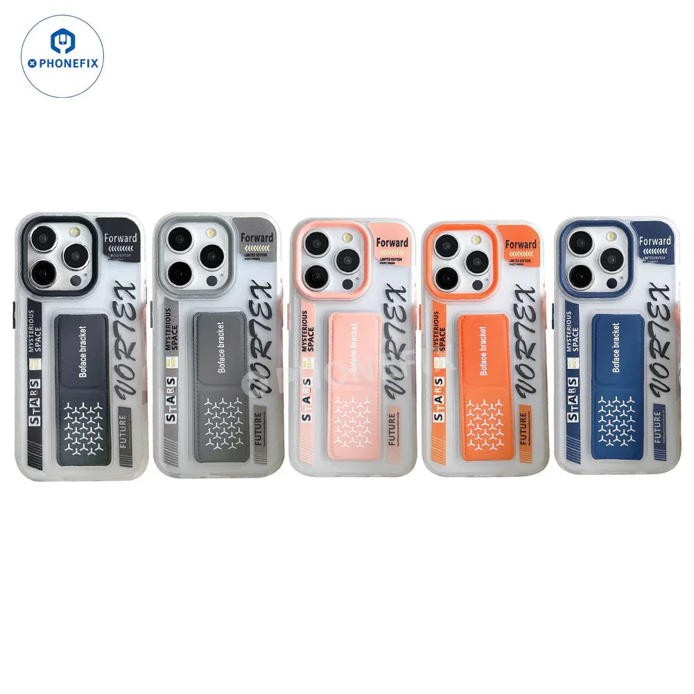 For iPhone 16 Pro Max Frosted Case With Push-pull Folding Stand - CHINA PHONEFIX SHOP Team