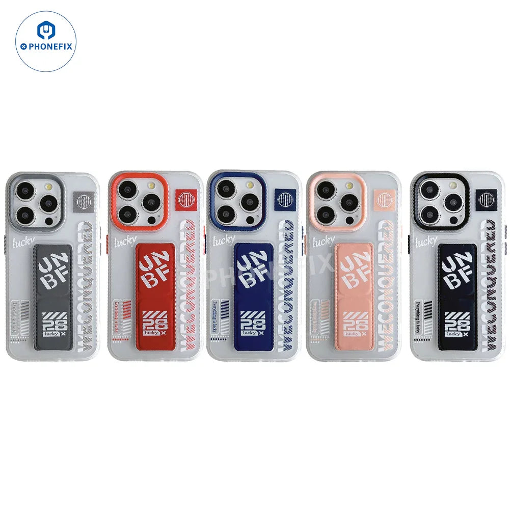 For iPhone 16 Pro Max Frosted Case With Push-pull Folding Stand - CHINA PHONEFIX SHOP Team