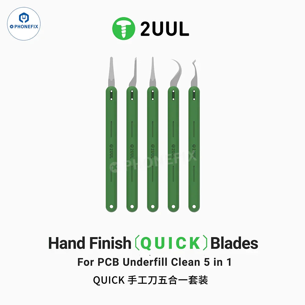 2UUL Hand Finish QUICK Blades 5-in-1 Phone PCB Underfill Clean Kit - CHINA PHONEFIX SHOP Team