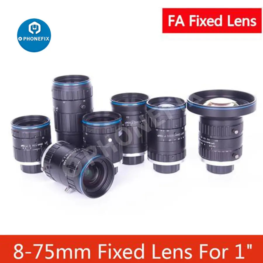 10MP FA 1 Fixed Lens 8-75mm CCTV Industrial Camera Zoom Lens