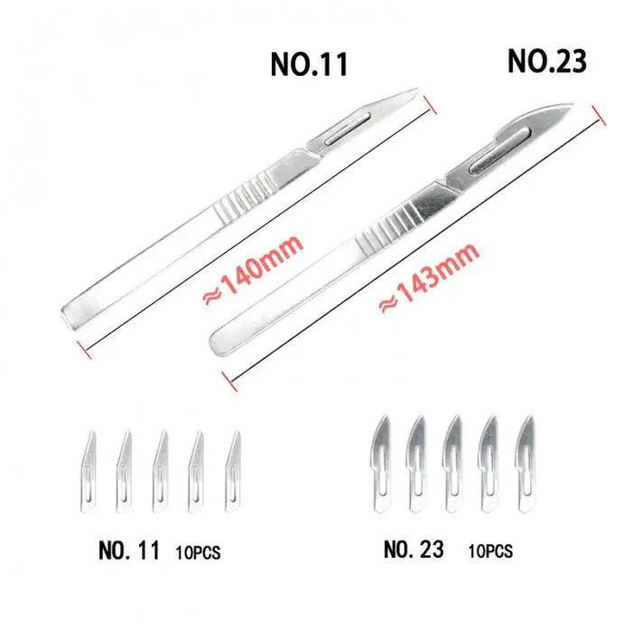 11 23 Stainless Steel Graver Scalpel Blades for DIY Cutting Tool