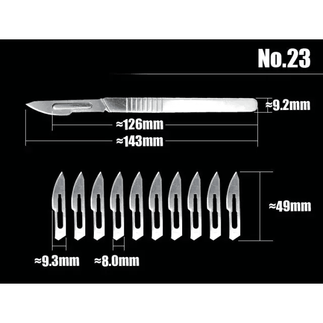 11# 23# Stainless Steel Graver Scalpel Blades for DIY Cutting Tool