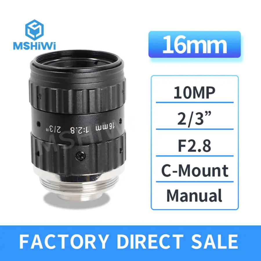 12MP C-mount 12mm-50mm Prime Lens 2/3 F2.8 ITS Camera FA