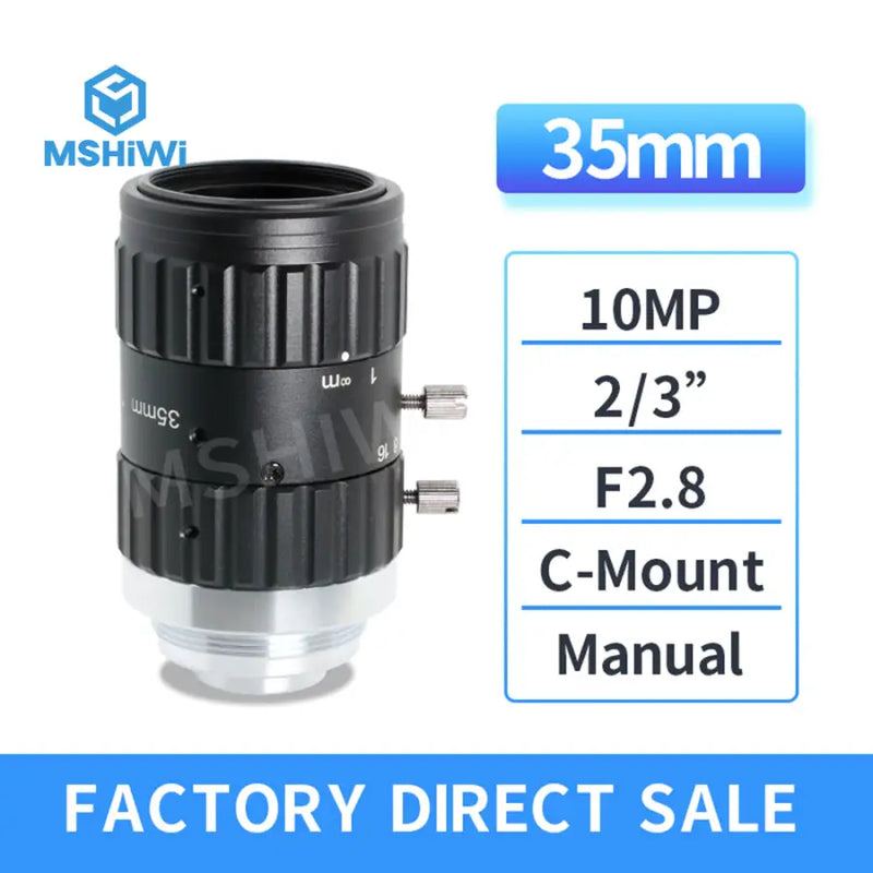 12MP C-mount 12mm-50mm Prime Lens 2/3 F2.8 ITS Camera FA