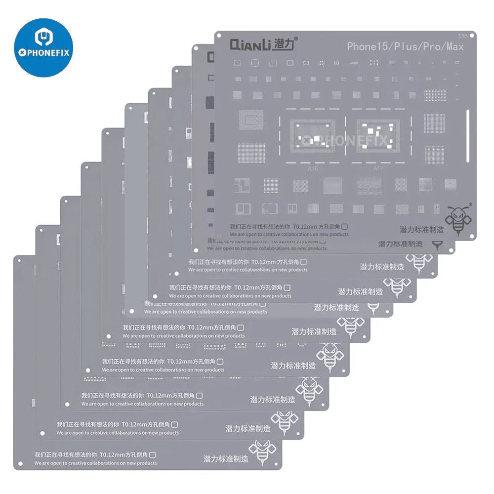QianLi Bumblebee BGA Reballing Stencils For iPhone 6-15 Pro Max