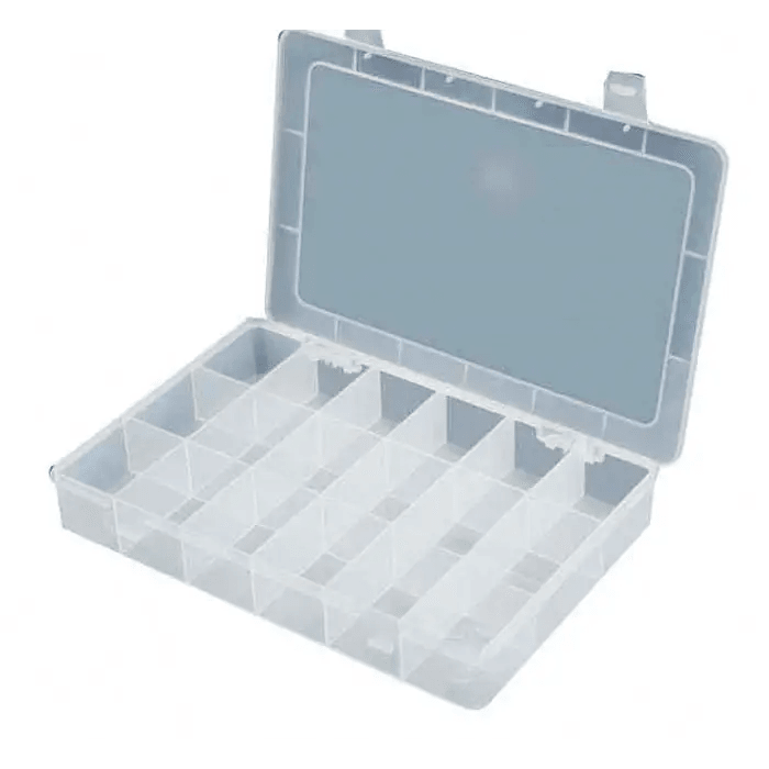 18 Grids Transparent Storage Box Plastic Compartment Organizer Case