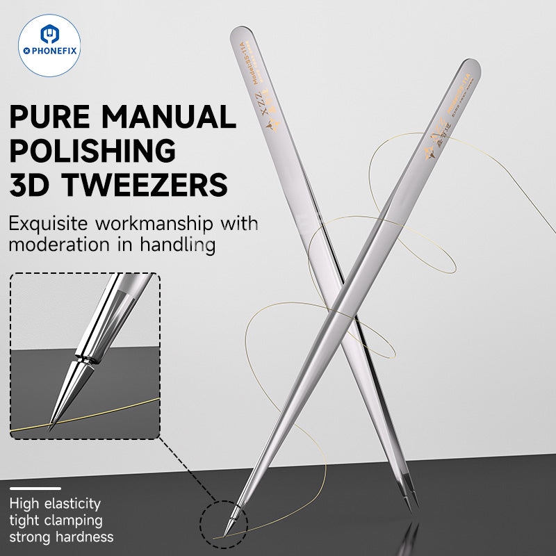 XZZ SS-11A SS-11B 11C Stainless Steel 3D Tweezers for Phone Repair