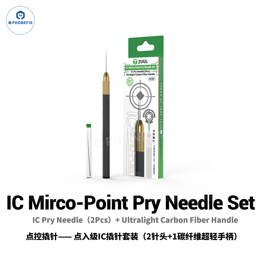 2UUL IC Micro-Point Pry Needle with Carbon Handle for Phone Repair