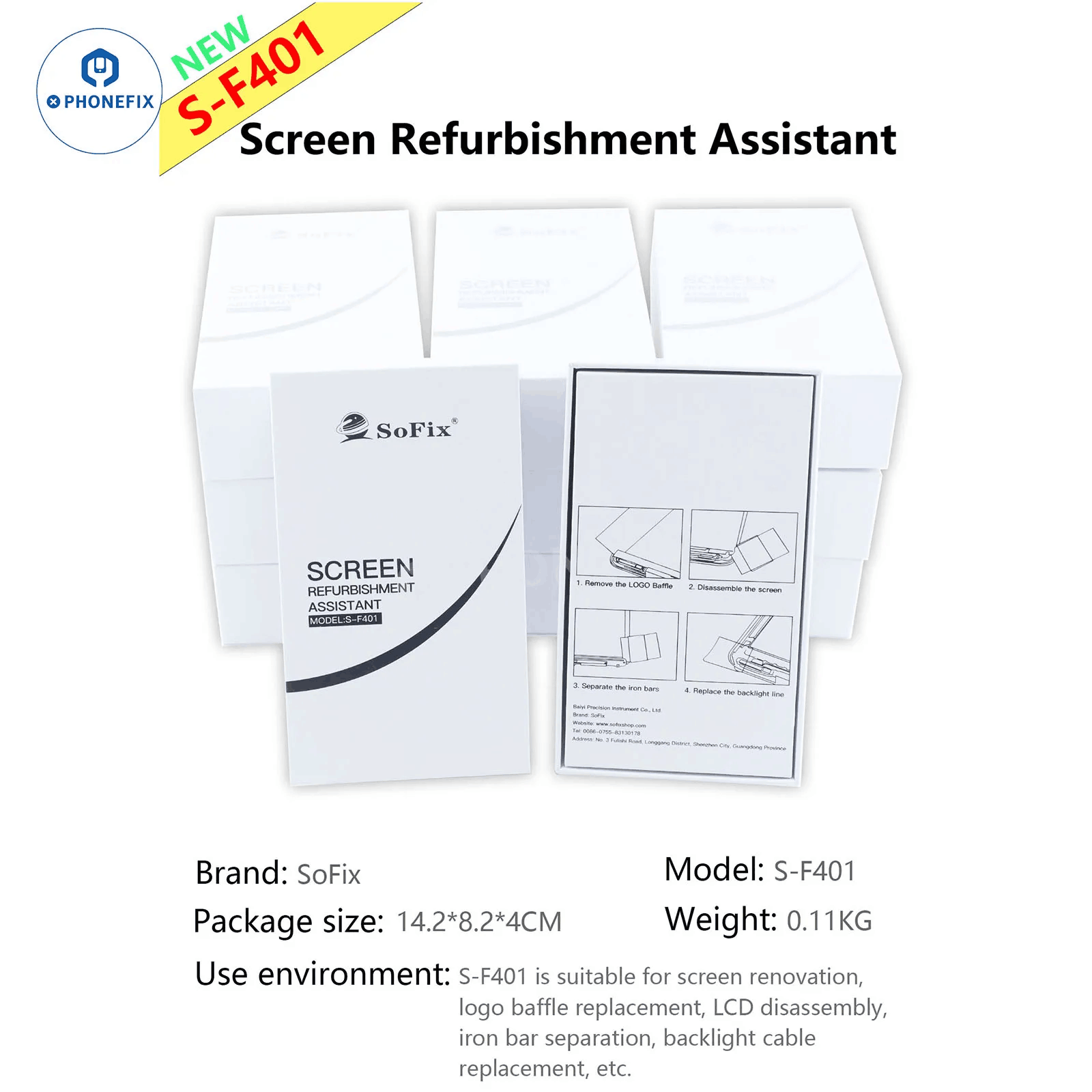 SoFix S-F401 Screen Removal Tool For MacBook LCD Refurbishment