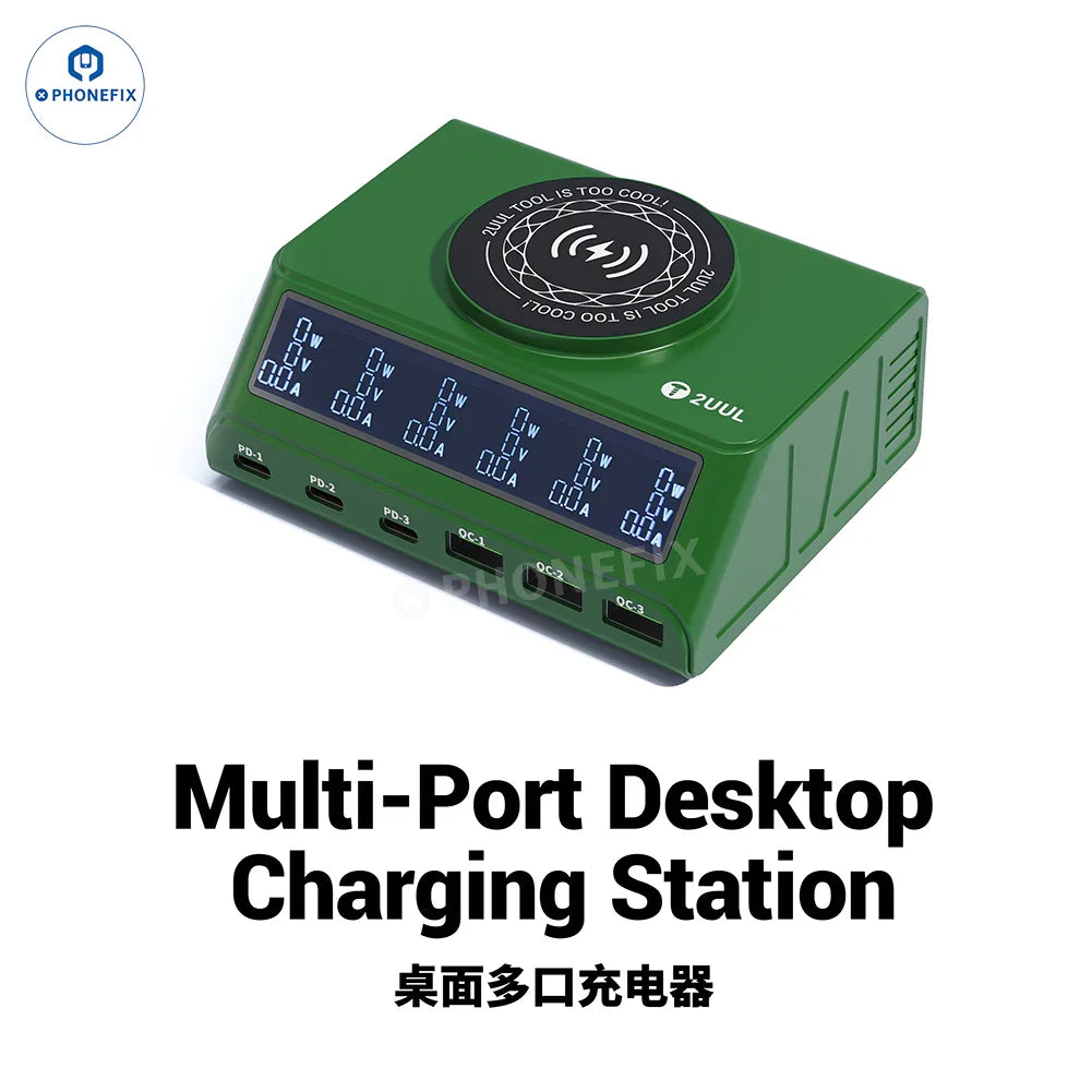 2UUL PC11 Multi-Port Wireless Charging Station for Mobile Phone Repair - CHINA PHONEFIX SHOP Team