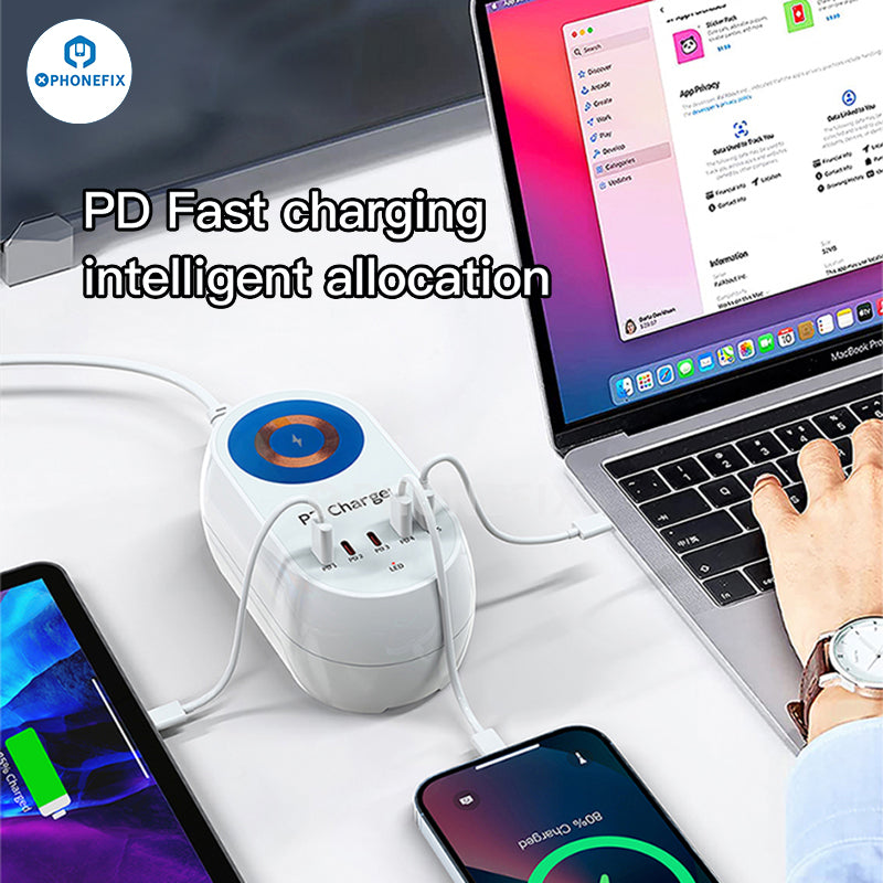 i-Travel 140W 5 Port PD GaN Digital Multi Port Wireless Fast Chargers
