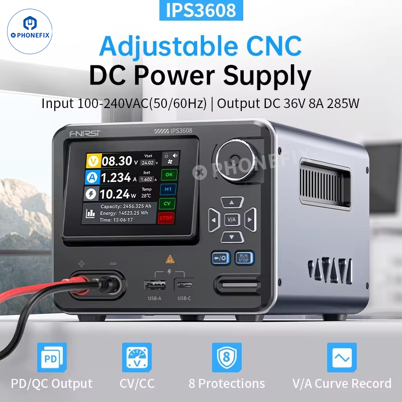 FNIRSI IPS3608 36V 8A Adjustable CNC DC Regulated Power Supply