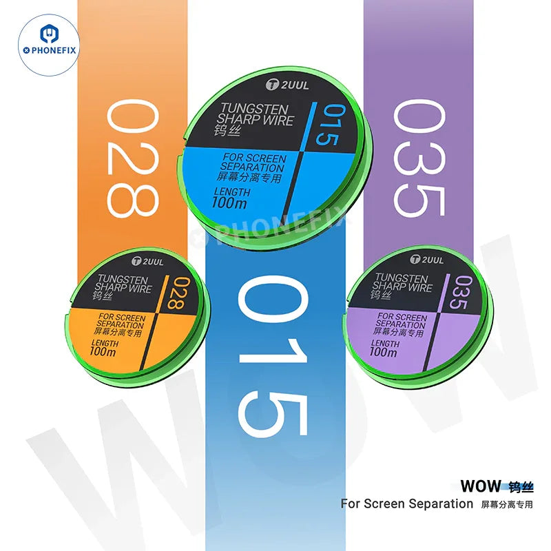 2UUL Tungsten Sharp 0.035/0.028/0.015mm Screen Separation Wire - CHINA PHONEFIX SHOP Team