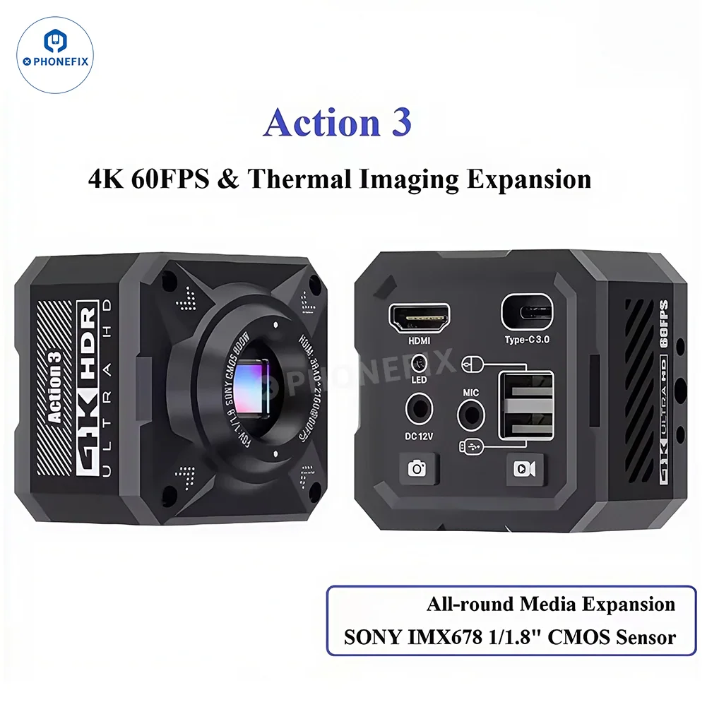 MECHANIC Action3 60FPS 4K Camera Optical/Thermal Imaging Display