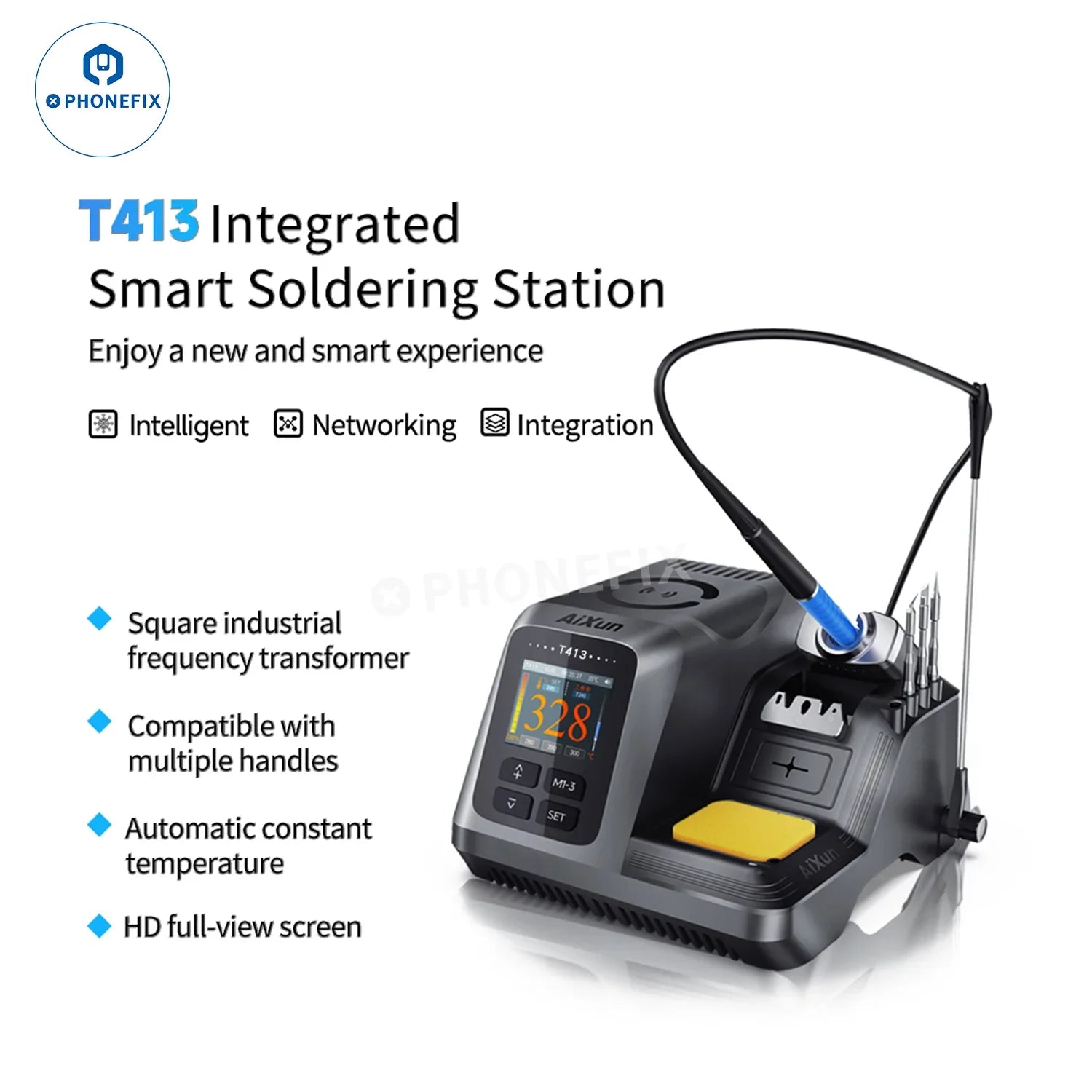 AIXUN T413 Integrated Soldering Station With T245/T225 Handle - CHINA PHONEFIX SHOP Team