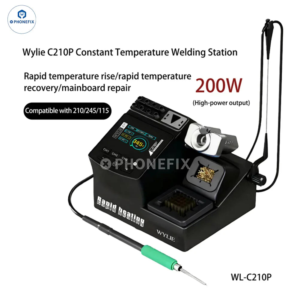 WYLIE C210P 200W Smart Soldering Station for Mobile Phone Repair - CHINA PHONEFIX SHOP Team