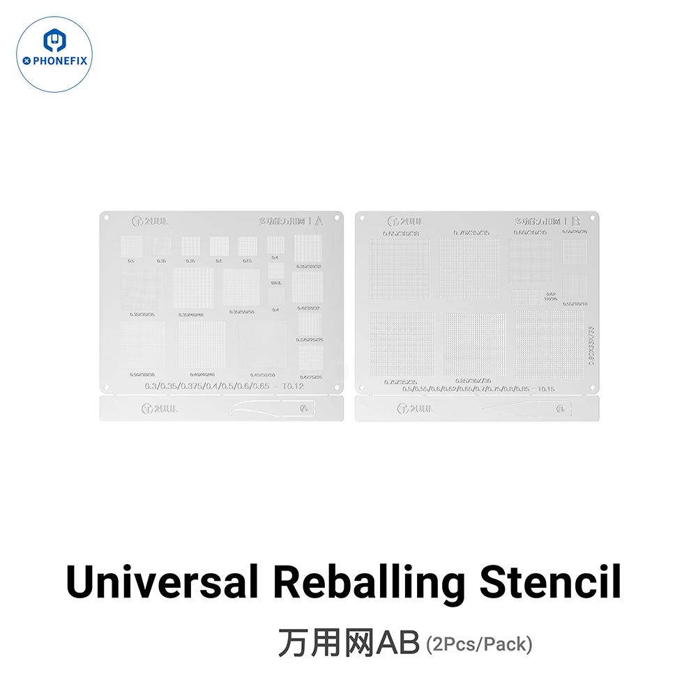 2UUL BG02 AB Universal Reballing Stencil for Phone CPU NAND WIFI IC