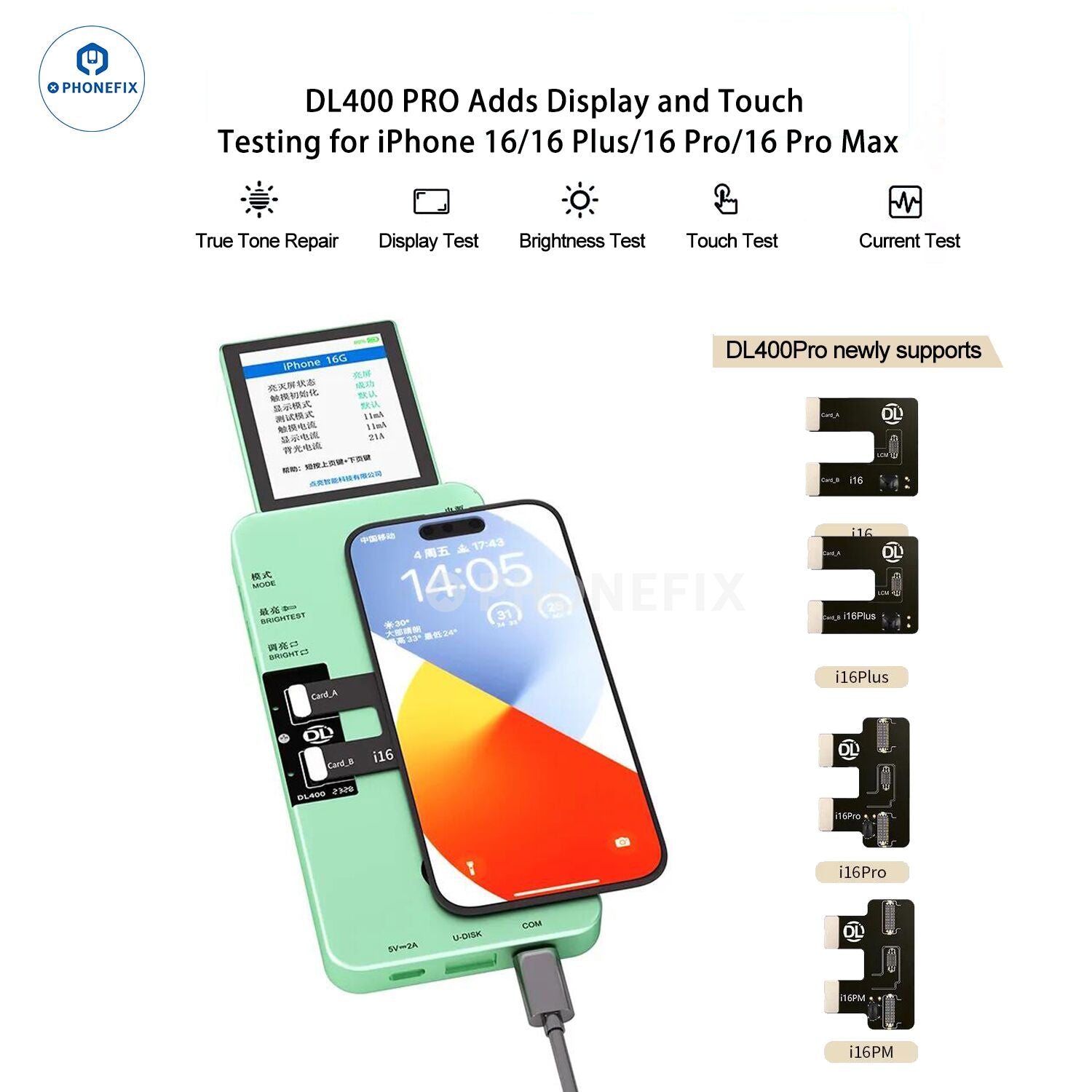 DL400 Pro Display Touch Digitizer Screen Tester For iPhone 6-17 Pro Max