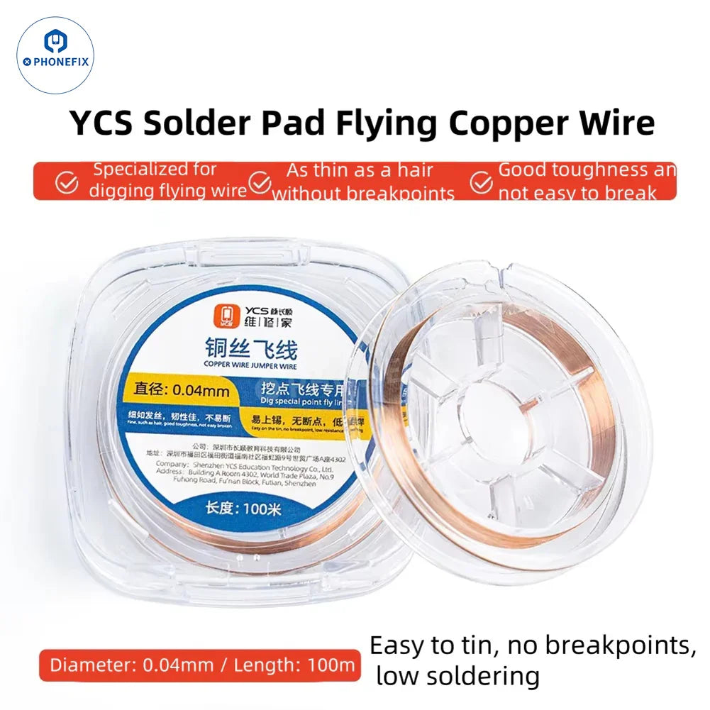 YCS Silver Copper Jumper Wire Phone PCB Soldering Repair Tool - CHINA PHONEFIX SHOP Team