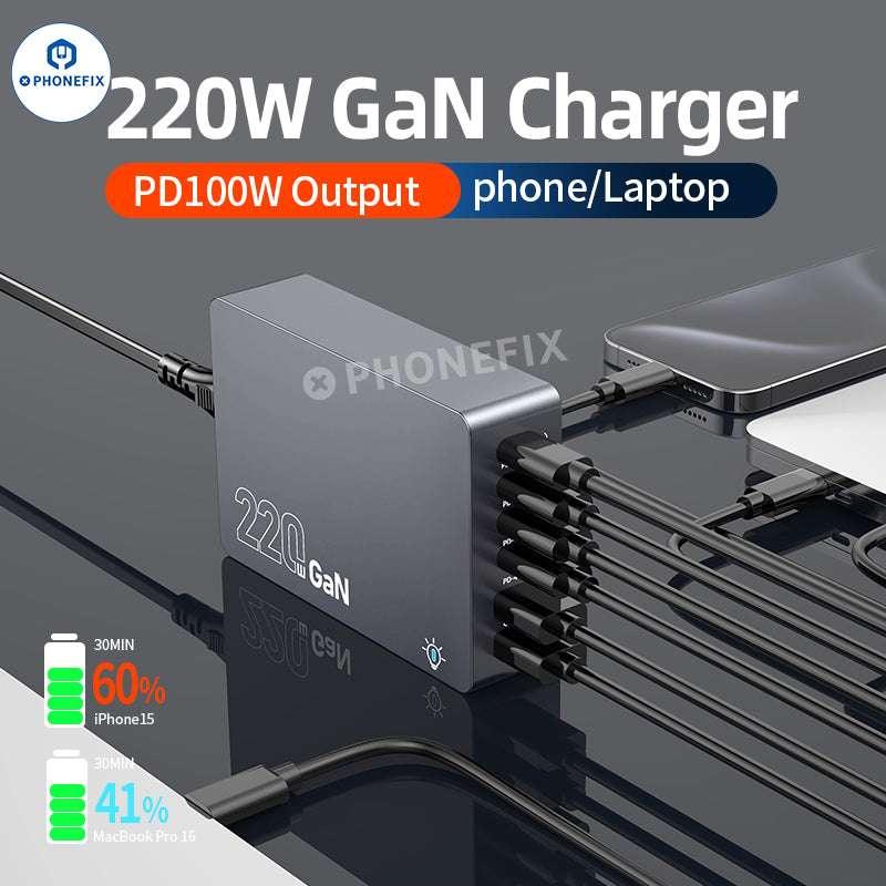 WT-F8A 220W GaN Desktop Smart Charger USB-A Type-C