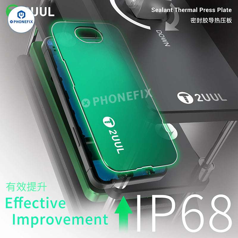 2UUL Sealant Thermal Press Plate For iPhone 12-16 Pro Max Screen Repair