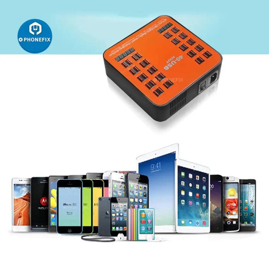 200W USB Power Station 40-USB Multiple-ports Charger Socket - CHINA PHONEFIX