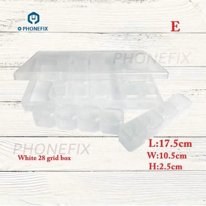 28 Grids Plastic Transparent Parts Storage Box Colorful Container - CHINA PHONEFIX