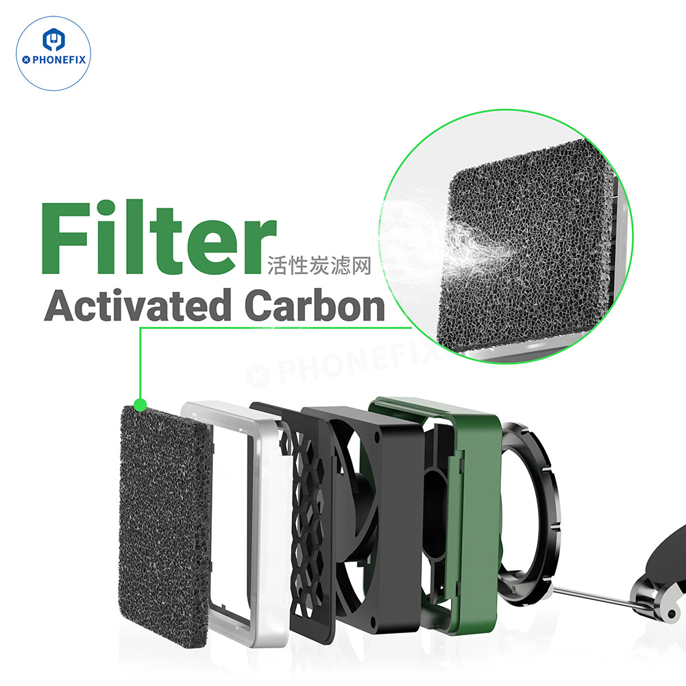 2UUL FE11 MagFan Magnetic Smoke Extractor & LED for PCB Soldering