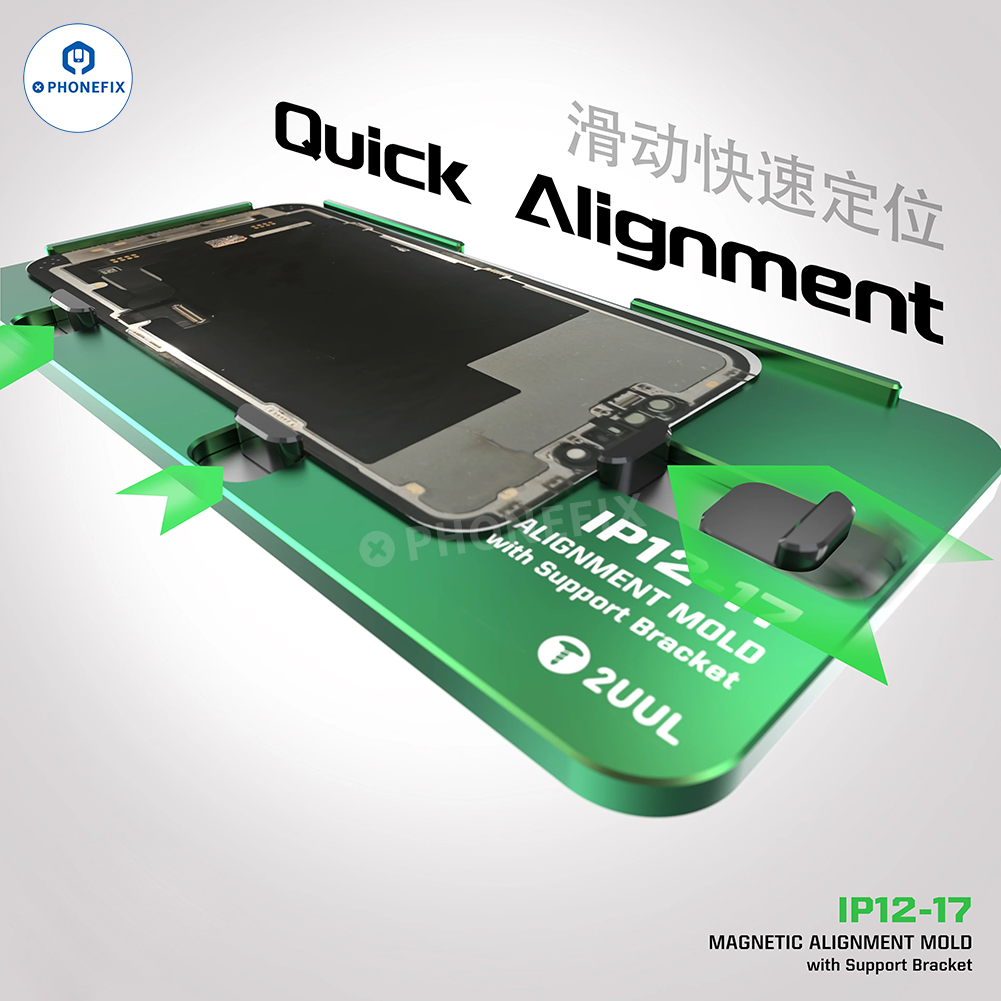 2UUL SH01 iPhone 12-17 Screen Magnetic Alignment Mold with Bracket - CHINA PHONEFIX SHOP Team
