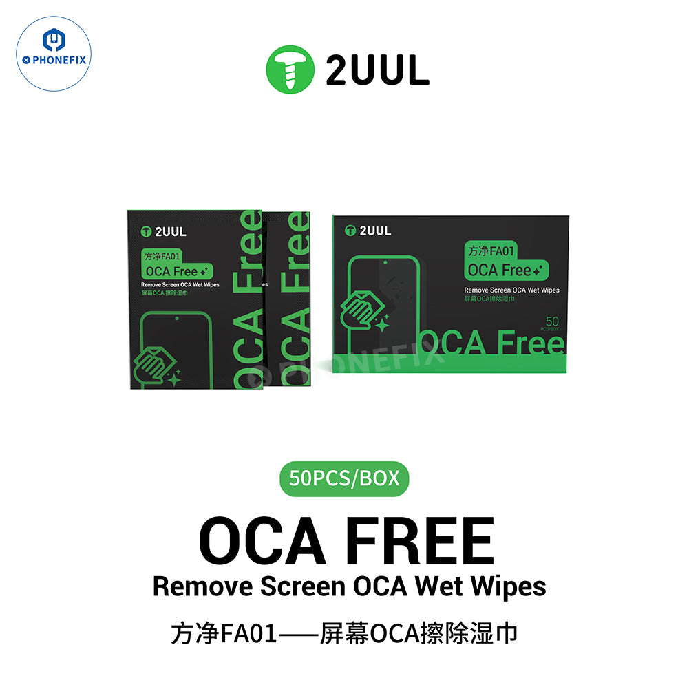 2UUL Glass Screen Cleaning Wet Wipes OCA Glue Removal Cloth