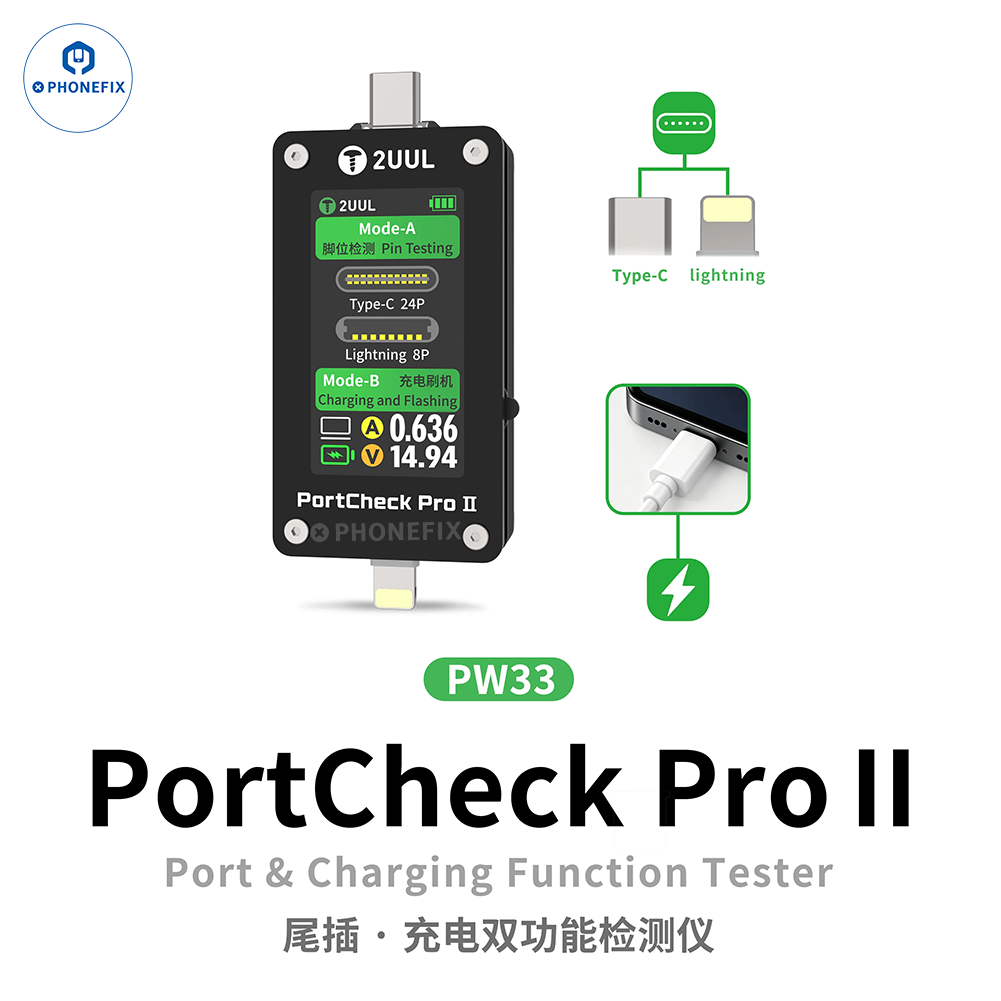 2UUL PortCheck Pro Lightning Type-C Charging Tail Plug Detector