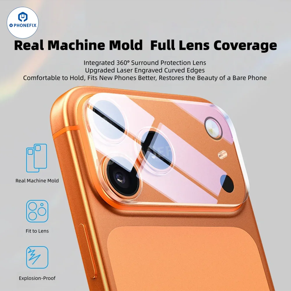 3D HD Mobile Rear Camera Lens Protector for iPhone 16-17 Pro Max