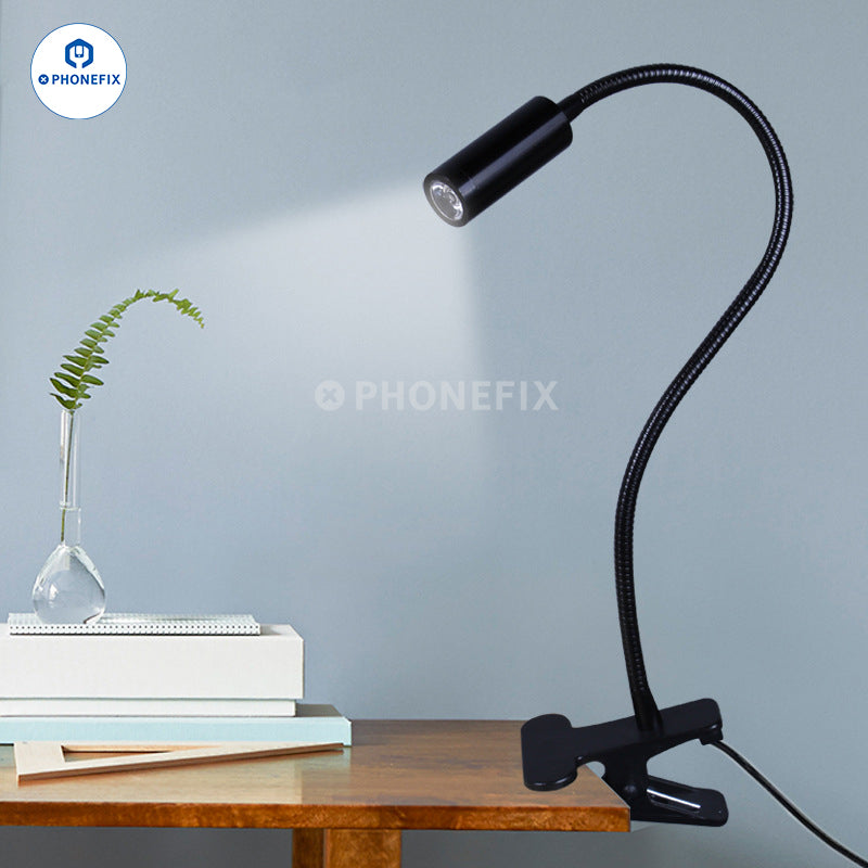 LED Desk Lamp Dimmable Eye Care Reading USB Clamp Light