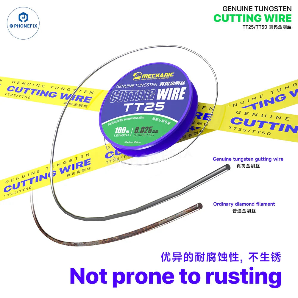 MECHANIC TT25 TT50 Tunsten Cutting Wire for Phone Screen Repair - CHINA PHONEFIX SHOP Team