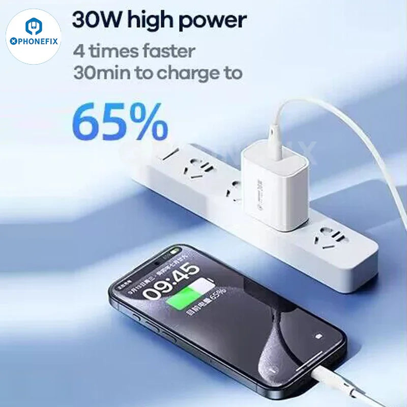 Remax 30W PD+QC Fast Charger Type-C Power Charging Adapter - CHINA PHONEFIX SHOP Team