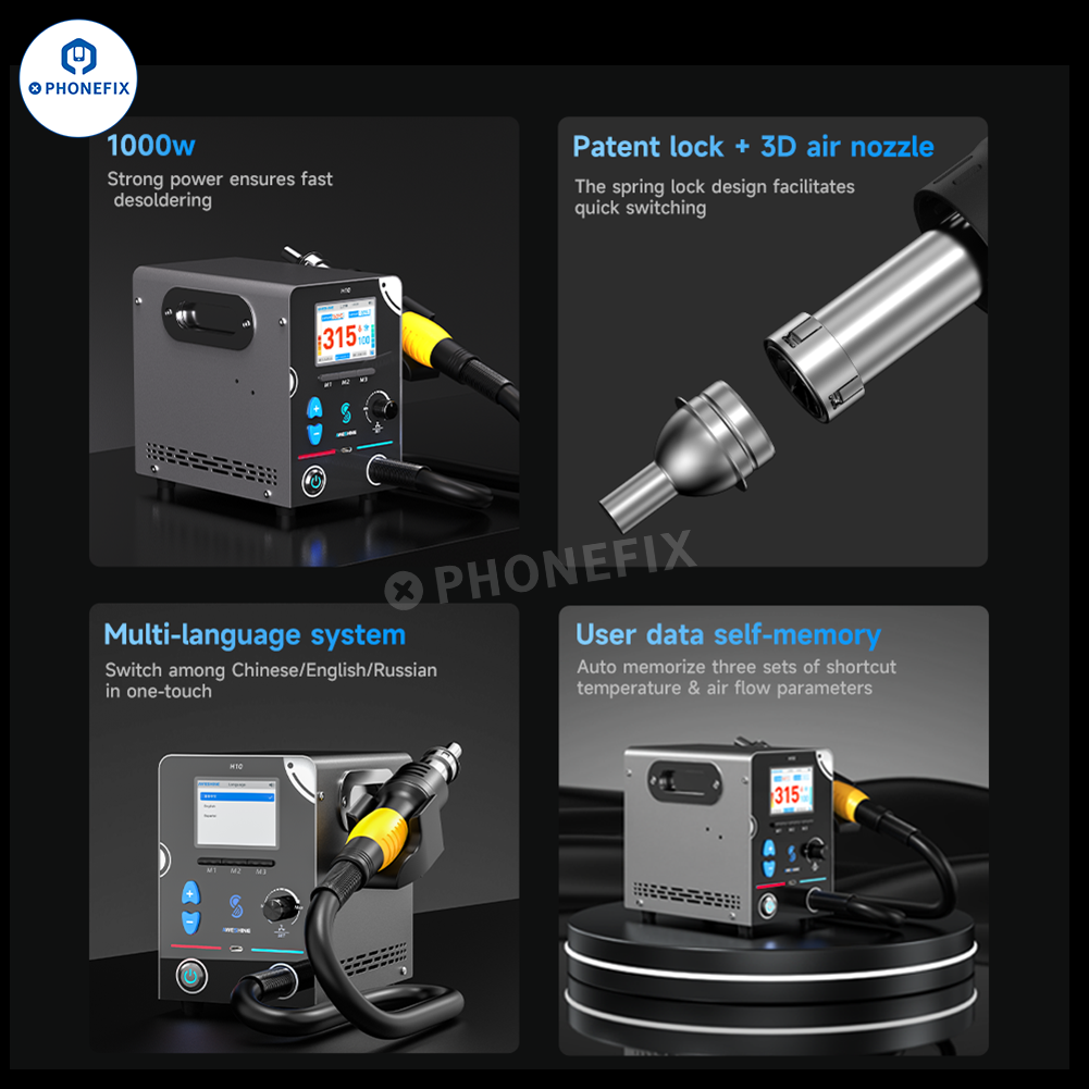 AWESHINE H08 H10 Hot Air Rework Station for Mobile Phone Repair