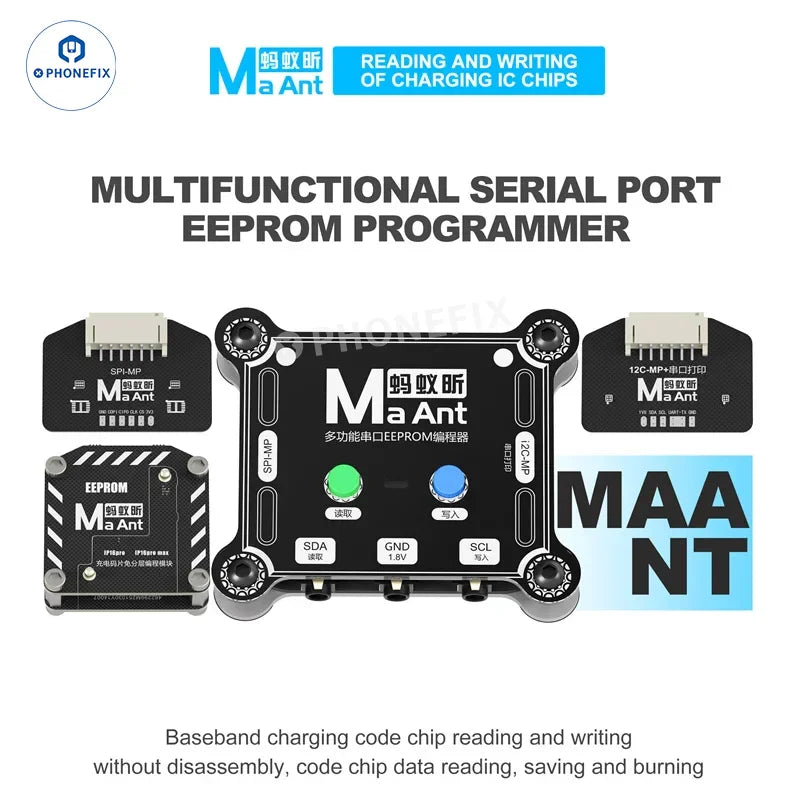 MaAnt E1 SN Port Charging EEPROM Programmer for iPhone Repair - CHINA PHONEFIX SHOP Team
