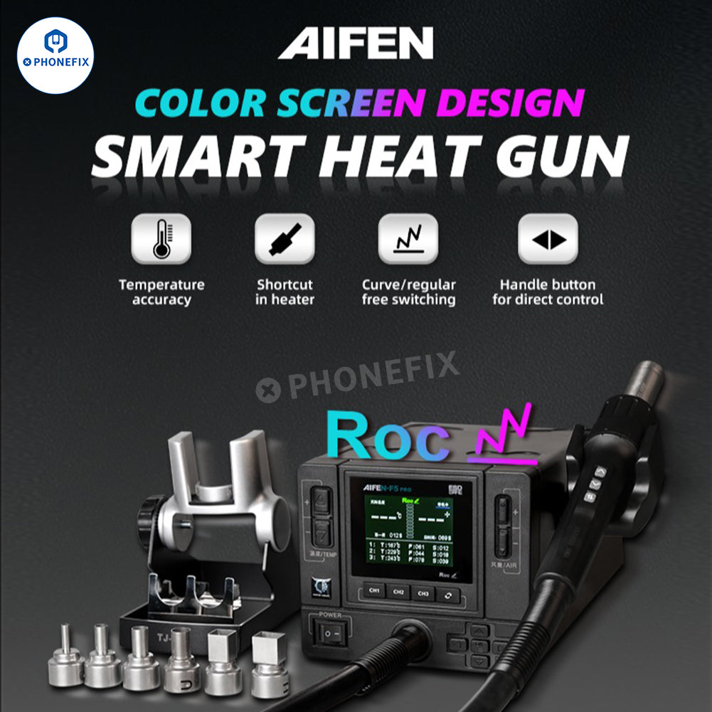 AIFEN F5 Pro Intelligent Hot Air Rework Station Color Screen Display