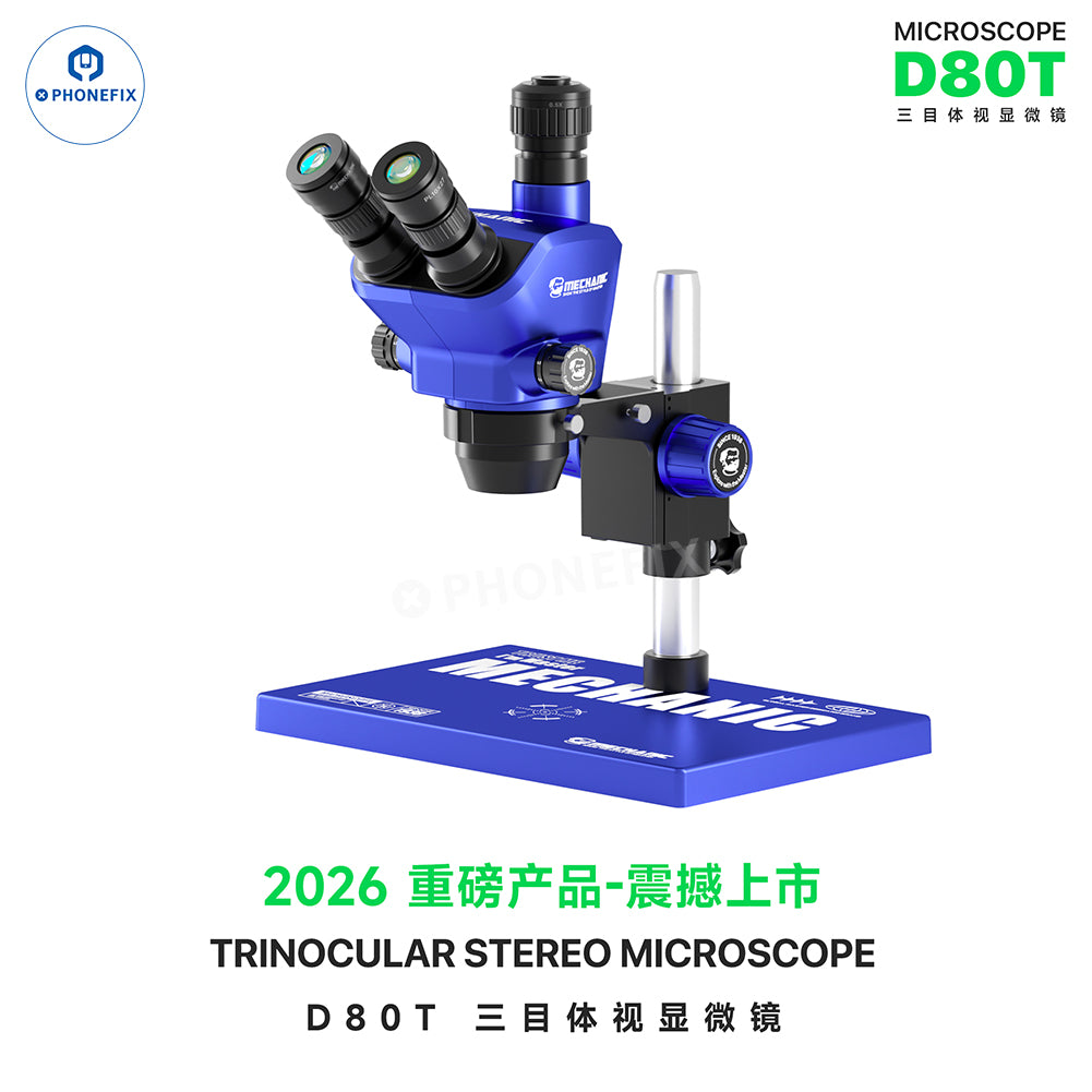 MECHANIC D80T 8-80X Trinocular Stereo Microscope for Phone Repair - CHINA PHONEFIX SHOP Team