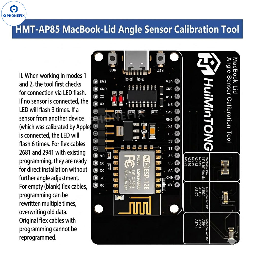 HMT-AP85 Macbook-Lid Angle Sensor Calibration Tool for A2141/A2442/A2485/A2779/A2780/A2681 - CHINA PHONEFIX SHOP Team