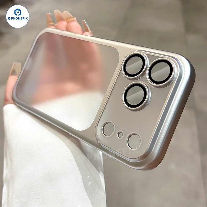 For iPhone 15-17 Pro Max Ultra-thin Matte Electroplated Phone Case