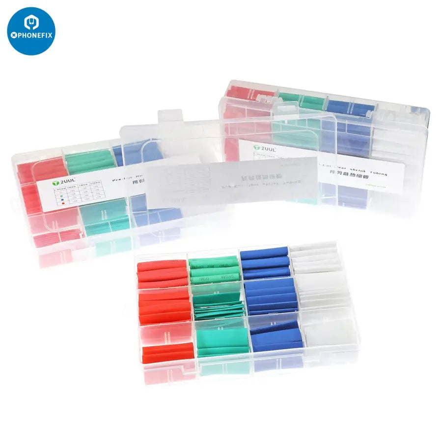 2UUL 6mm 8mm 10mm Pre-Cut Heat Shrink Tubing 200Pcs/set -