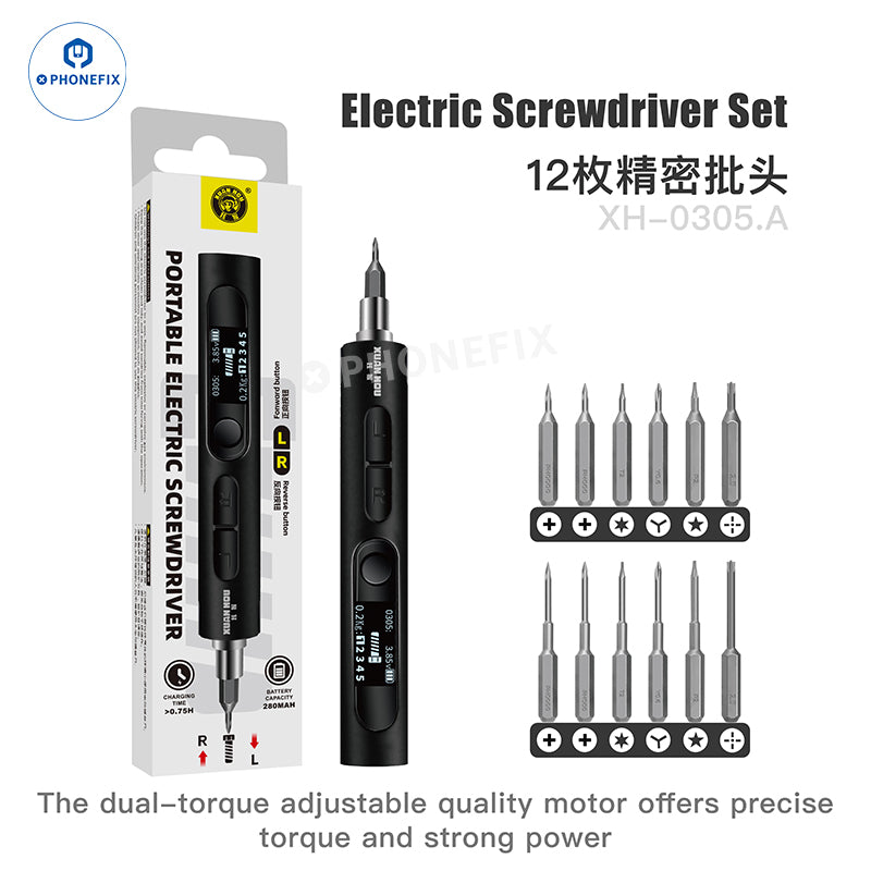 XUANHOU Portable Electric Screwdriver Set for Mobile Phone Repair